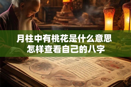 月柱中有桃花是什么意思 怎样查看自己的八字