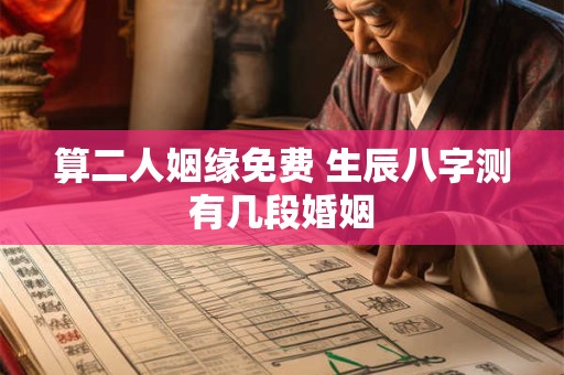 算二人姻缘免费 生辰八字测有几段婚姻