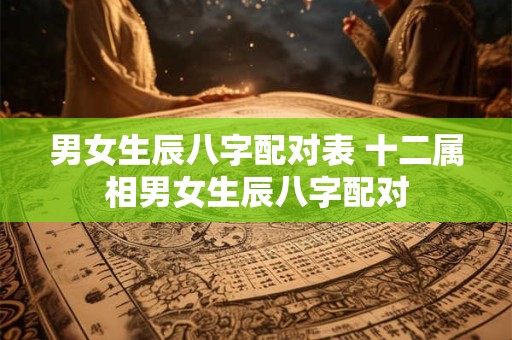 男女生辰八字配对表 十二属相男女生辰八字配对