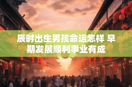 辰时出生男孩命运怎样 早期发展顺利事业有成