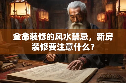 金命装修的风水禁忌，新房装修要注意什么？