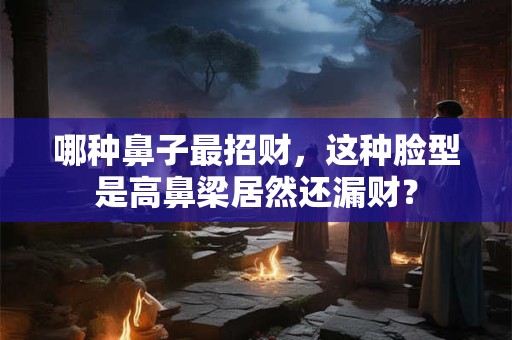 哪种鼻子最招财，这种脸型是高鼻梁居然还漏财？