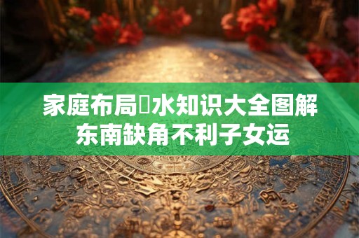 家庭布局風水知识大全图解 东南缺角不利子女运