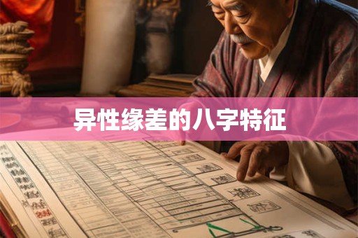 异性缘差的八字特征