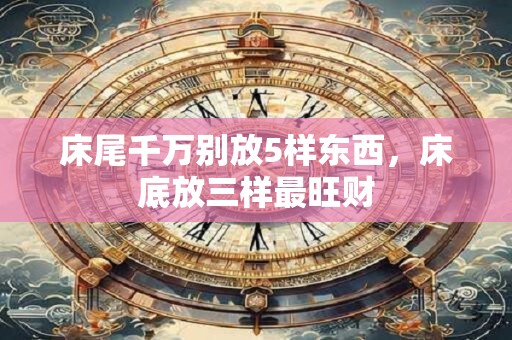 床尾千万别放5样东西，床底放三样最旺财
