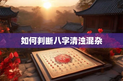 如何判断八字清浊混杂