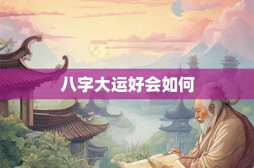 八字大运好会如何