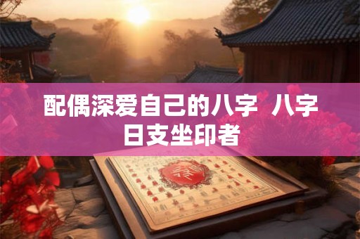 配偶深爱自己的八字  八字日支坐印者