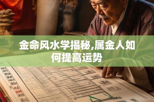 金命风水学揭秘,属金人如何提高运势