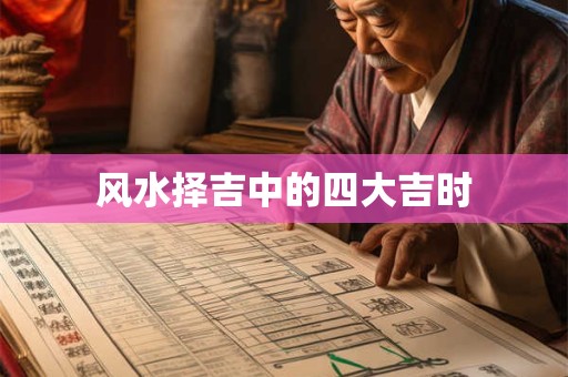 风水择吉中的四大吉时