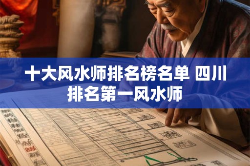 十大风水师排名榜名单 四川排名第一风水师