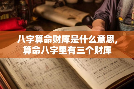八字算命财库是什么意思,算命八字里有三个财库