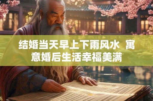 结婚当天早上下雨风水  寓意婚后生活幸福美满
