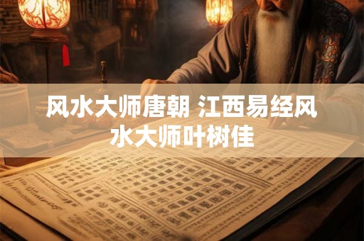 风水大师唐朝 江西易经风水大师叶树佳