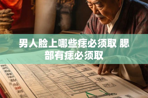 男人脸上哪些痣必须取 腮部有痣必须取