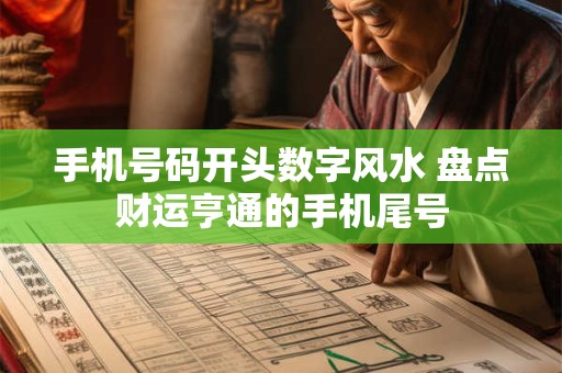 详细阅读:手机号码开头数字风水 盘点财运亨通的手机尾号 手机号码开头数字风水 盘点财运亨通的手机尾号