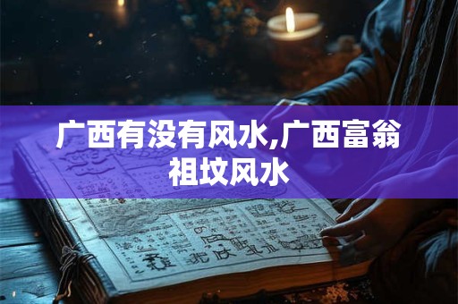 广西有没有风水,广西富翁祖坟风水