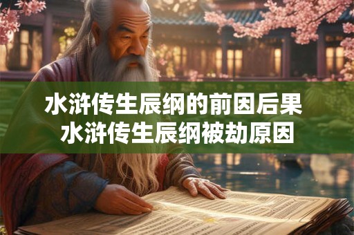 水浒传生辰纲的前因后果 水浒传生辰纲被劫原因