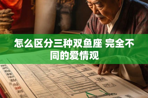 怎么区分三种双鱼座 完全不同的爱情观