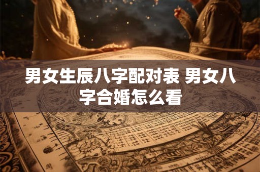男女生辰八字配对表 男女八字合婚怎么看