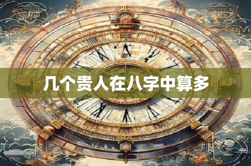 几个贵人在八字中算多