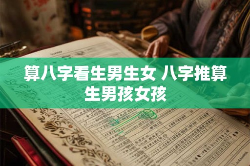 算八字看生男生女 八字推算生男孩女孩