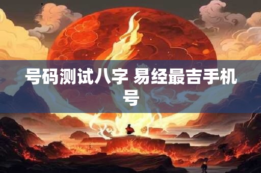 号码测试八字 易经最吉手机号