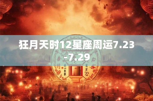 狂月天时12星座周运7.23-7.29