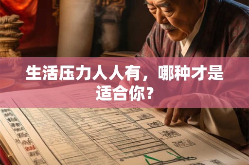 生活压力人人有，哪种才是适合你？