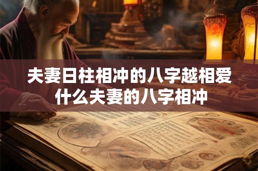 夫妻日柱相冲的八字越相爱 什么夫妻的八字相冲