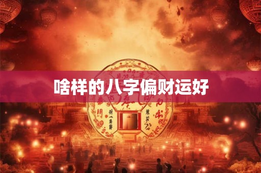 啥样的八字偏财运好