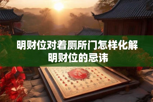 明财位对着厕所门怎样化解 明财位的忌讳
