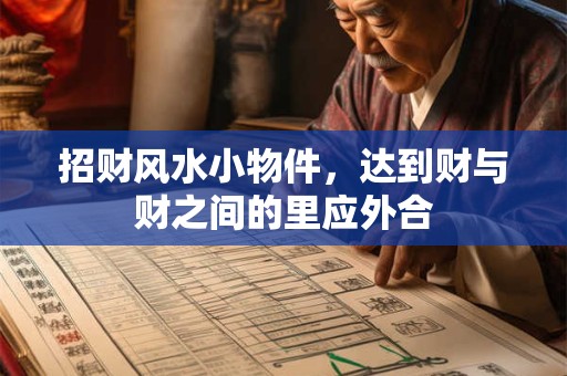 招财风水小物件，达到财与财之间的里应外合