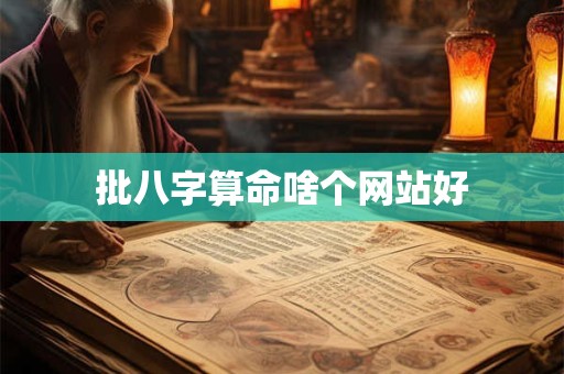 批八字算命啥个网站好