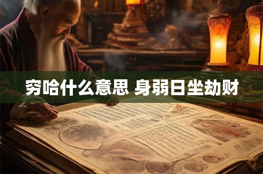 穷哈什么意思 身弱日坐劫财