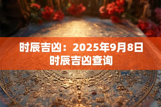 时辰吉凶：2025年9月8日时辰吉凶查询