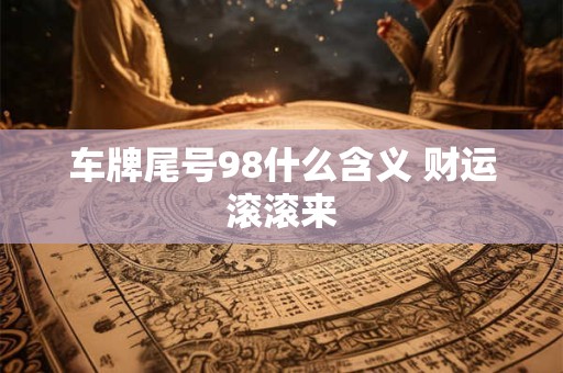 车牌尾号98什么含义 财运滚滚来