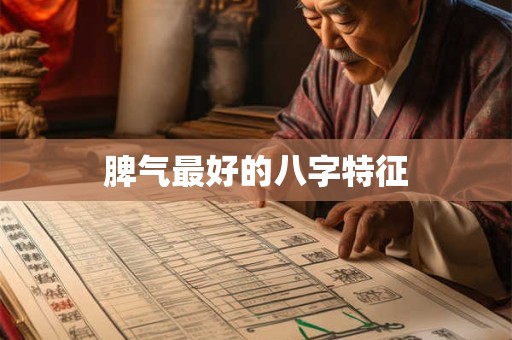 脾气最好的八字特征