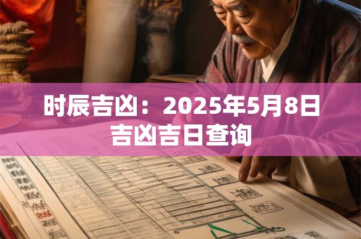 时辰吉凶：2025年5月8日吉凶吉日查询
