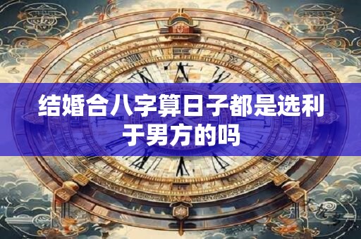 结婚合八字算日子都是选利于男方的吗