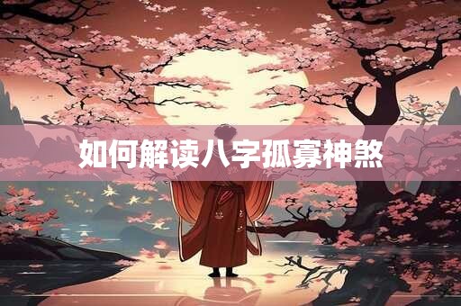 如何解读八字孤寡神煞