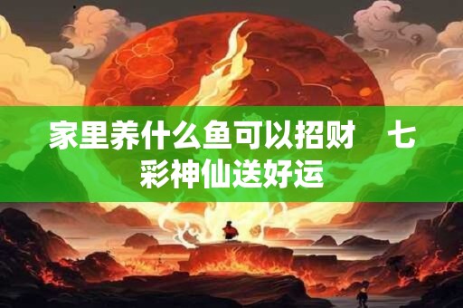 家里养什么鱼可以招财　七彩神仙送好运