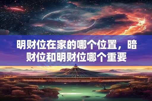 明财位在家的哪个位置，暗财位和明财位哪个重要