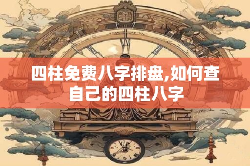 四柱免费八字排盘,如何查自己的四柱八字