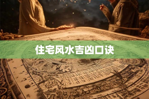 住宅风水吉凶口诀
