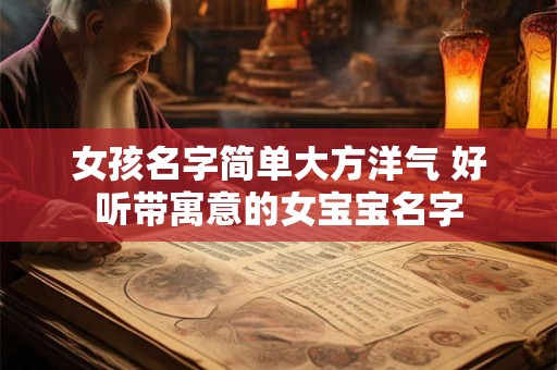 女孩名字简单大方洋气 好听带寓意的女宝宝名字