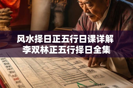 风水择日正五行日课详解 李双林正五行择日全集