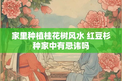 家里种植桂花树风水 红豆杉种家中有忌讳吗