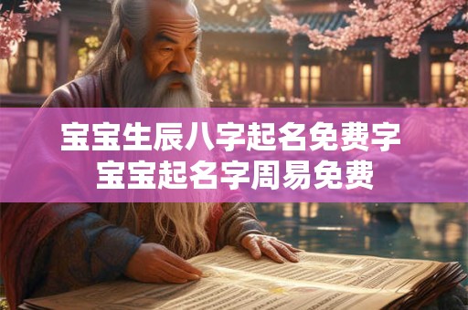 宝宝生辰八字起名免费字 宝宝起名字周易免费