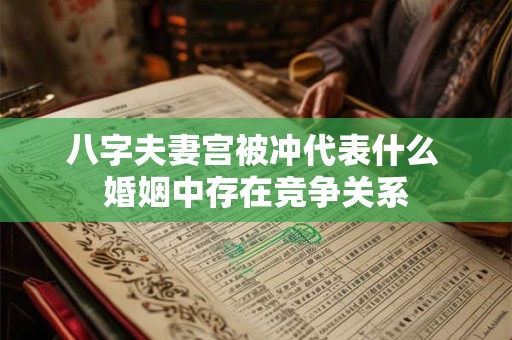八字夫妻宫被冲代表什么 婚姻中存在竞争关系